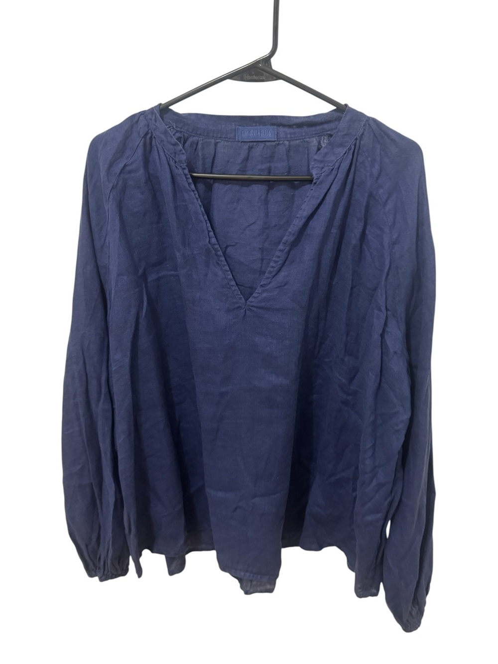 CP Shades Navy Blue Popover Blouse Size Medium